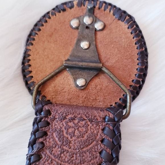 Chicos Genuine Leather Boho Brown India Belt - Picture 5 of 8